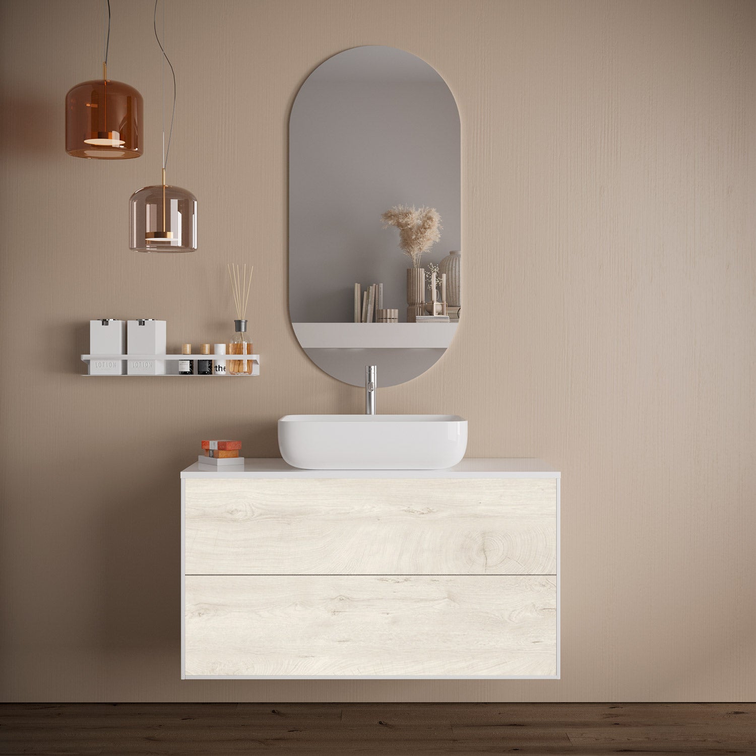 Composizione 3 pezzi AGO rovere alaska 100cm
