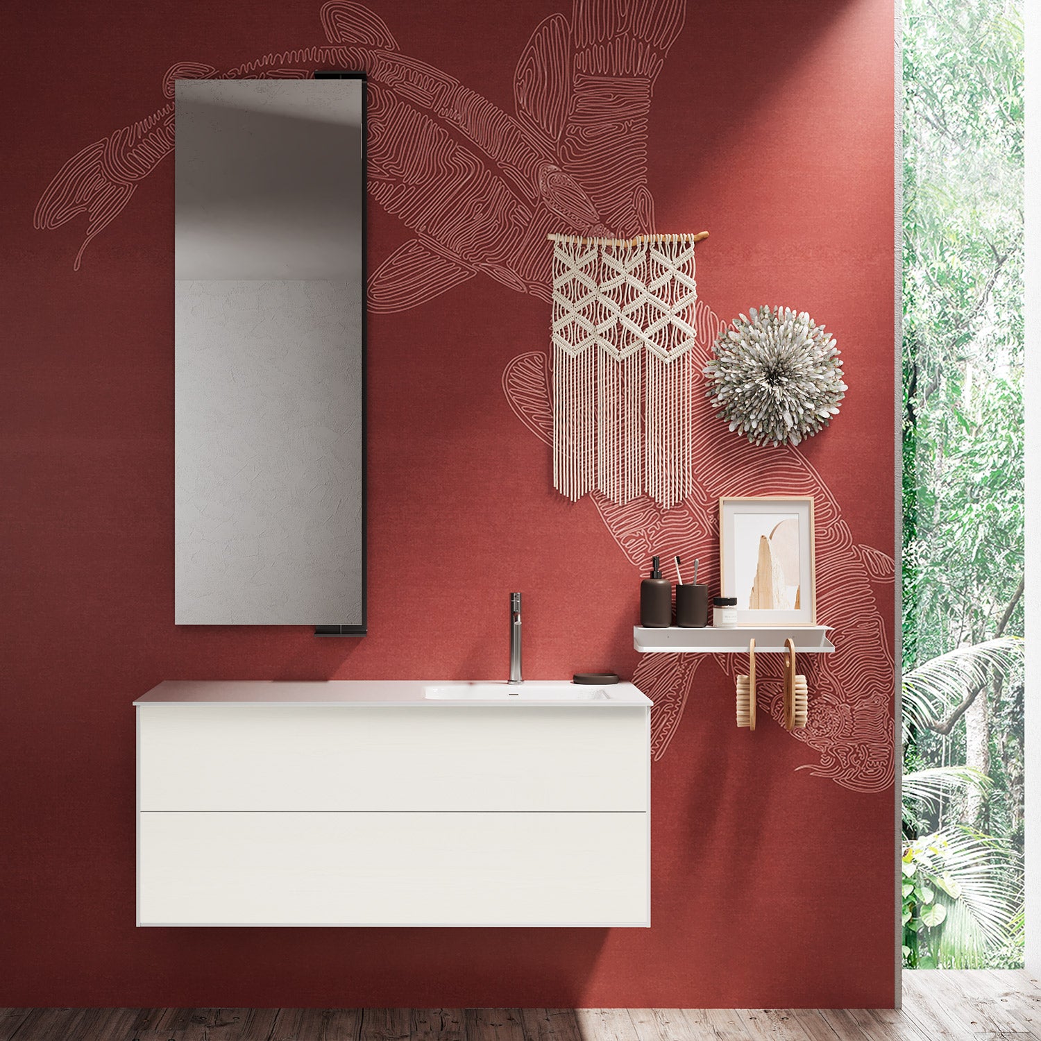 Composizione 3 pezzi AGO bianco 120cm