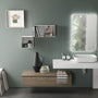 Composizione 4 pezzi YOKA bianco/rovere miele 120 cm