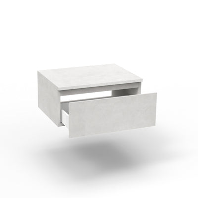 Base with 1 stone white YOKA drawer top 60 cm