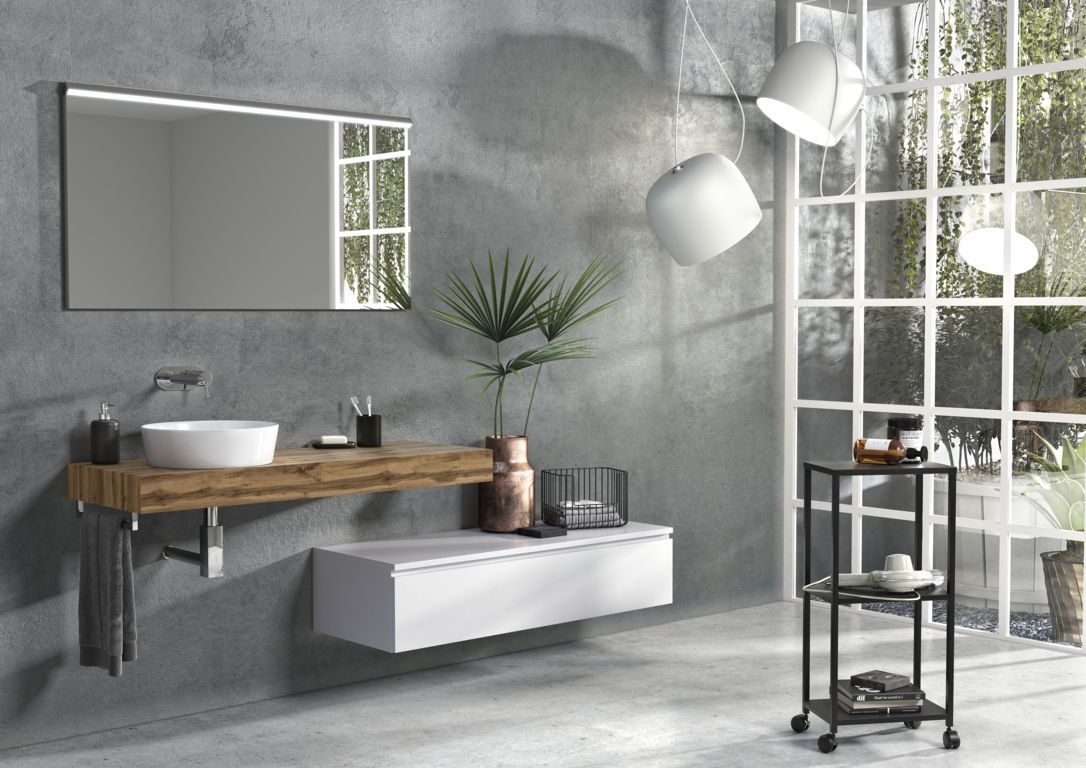 Composizione 5 pezzi YOKA quercia/bianco 220cm