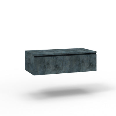Sockel mit steinblauer YOKA-Schublade mit 1 Schublade