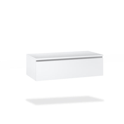 Composizione doppio lavabo 9 pezzi YOKA cemento/bianco opaco