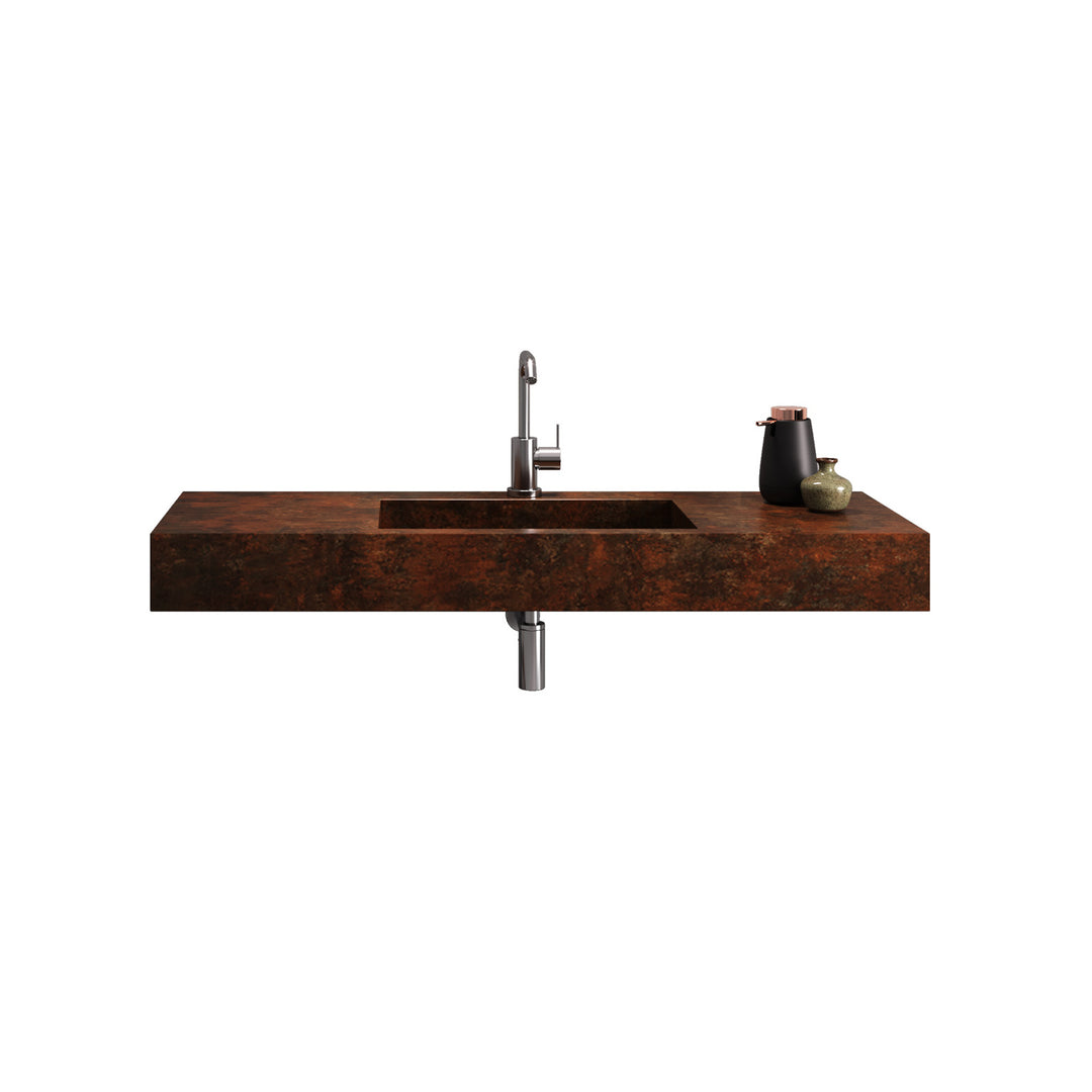 Top vasca integrata 90 YOKA corten