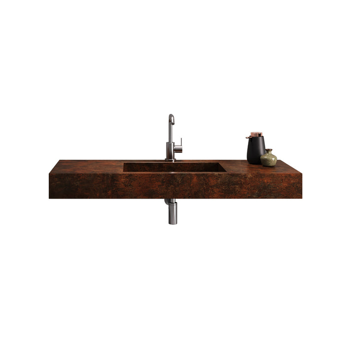 Top vasca integrata 90 YOKA corten