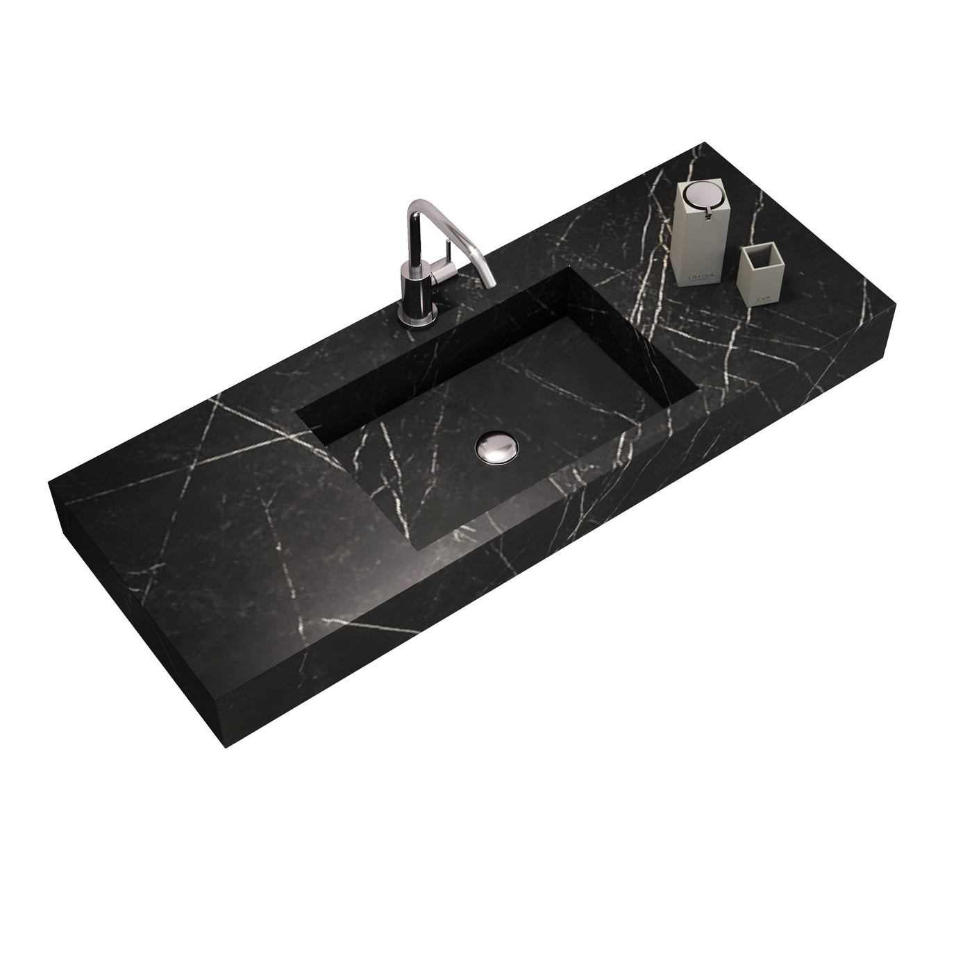 Integrated bathtub top 90 YOKA graphite